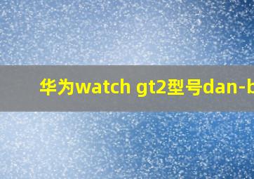 华为watch gt2型号dan-b19